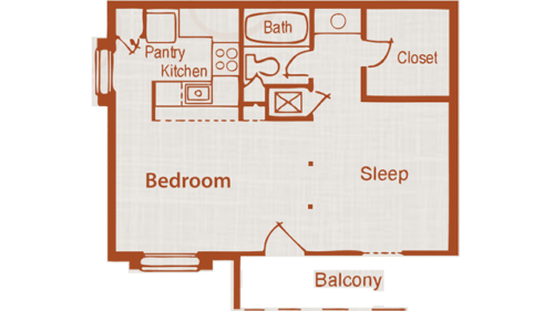 Unit E - One Bedroom, One Bathroom